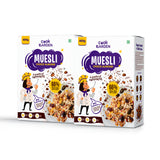 Dark Chocolate Almond Muesli 400g | Healthy Protein Food & Breakfast Cereal | Real Chocolate with added Bran, Seeds, Honey, Dry Fruits  | 100% Vegan & No Preservative |100% WholeGrain