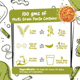 Instant Oats & Multigrain Pasta Combo, Wholegrain Breakfast, High Protein and Fibre Jar, (500g+300g)