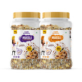 Choco Almond & No Added Sugar Muesli Combo | Healthy Protein Food & Breakfast Cereal, (2x1000g)