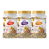 Zero Added Sugar, Chocho Almonds & Fruit & Nut Muesli Combo | Healthy Protein Food & Breakfast Cereal, 1kg*Pack of 3