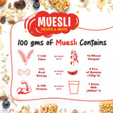 Zero Added Sugar, Chocho Almonds & Fruit & Nut Muesli Combo | Healthy Protein Food & Breakfast Cereal, 400g*Pack of 3
