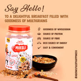 Zero Added Sugar, Chocho Almonds & Fruit & Nut Muesli Combo | Healthy Protein Food & Breakfast Cereal, 1kg*Pack of 3