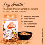 Zero Added Sugar And Fruits & Nut Muesli Combo | Healthy Protein Food & Breakfast Cereal, 1kg*Pack of 2