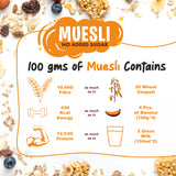 Zero Added Sugar, Chocho Almonds & Fruit & Nut Muesli Combo | Healthy Protein Food & Breakfast Cereal, 400g*Pack of 3