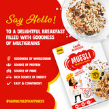 Muesli Fruits, Nuts with Pumpkin seeds 400g | Whole grain, High Protein, High Fibre | No chemical, Omega rich | Wholegrain Breakfast